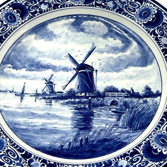 Large Delfts Blauw RAM Holland Pancake wall Plate 15\